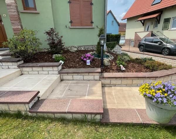 Réaménagement d&#8217;une entrée à Sermersheim Ostwald 1