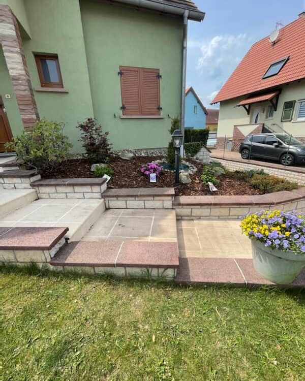 Réaménagement d&#8217;une entrée à Sermersheim Sélestat